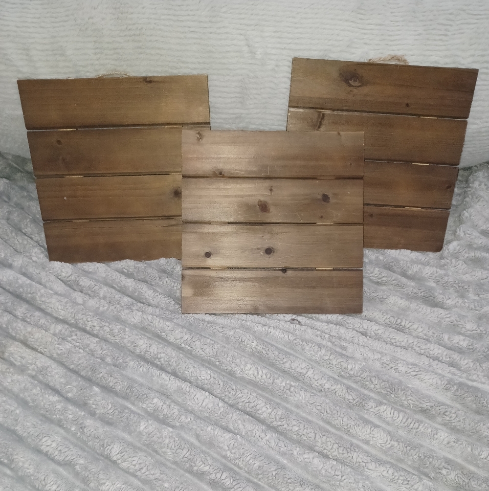 4 Piece Michaels Rustic  Wooden Palletts